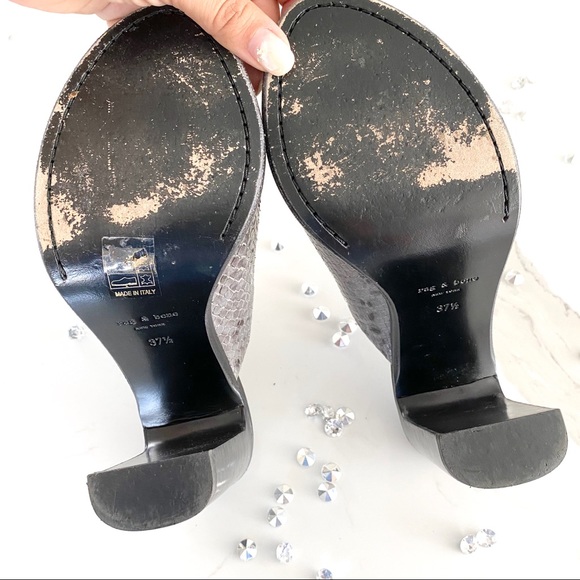 Rag & Bone Snakeskin Mules - Picture 4 of 5